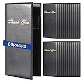 60pack Check Presenters for Restaurants，Check Presenters，Restaurant Guest Checkout Demonstrator,Guest Check Card Holder(Black）