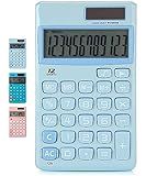 Mr. Pen- Standard Function Calculator, 12 Digits, Small Light Blue Solar Pocket Calculator, Simple Basic Office Handheld
