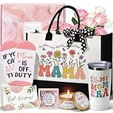 Gifts for Mom Christmas Gifts from Daughter Son kids, Best Birthday Gift Basket for Mom Women Mother-in-Law Mama Mothers Day, Unique Gift for Mothers Wife from Husband with Canvas Tote Bag Tumbler