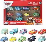 Mattel Disney and Pixar Cars Mini Racers 10-Pack, Collectible Set with 10 Toy Vehicles, Fan-Favorite Characters (Amazon Exclusive)