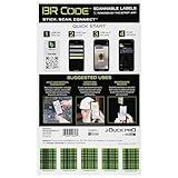 Shurtape Duck Pro BR Code PSL Permanent Scannable Labels Starter Set Sheet – Smart Labels That Connect Digital Information to Physical Locations - Includes 5 Unique & Preprinted BR Codes per Sheet