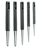 General Tools Round Shank Center Punches #SPC74, Set of 5 from 1/16 in. to 5/32 in.