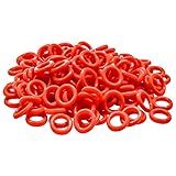 ThreeBulls 120Pcs Clear Rubber O-Ring Keyboard, O-Rings Keycaps, Switch Dampeners Keycap, for Cherry MX Key Switch Keyboards Dampers,Red