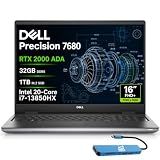 Dell Precision 7680 Laptop, NVIDIA RTX 2000 Ada 8GB, i7-13850HX, 32GB DDR5