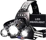DanForce Headlamp. USB Rechargeable LED Head Lamp. Ultra Bright LUMINUS 1080 Lumen Headlamp Flashlight + Red Light. HeadLamps for Adults, Camping, Outdoors & Hard Hat Light. Zoomable IPX54 Headlight