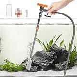 Pawfly Aquarium Water Changer Kit Fish Tank Siphon Vacuum Cleaner with 3.75 Feet Long Hose and Extendable Tubing Manual Aquarium Gravel Cleaner Tools for Water Changing Sand Washing and Maintenance
