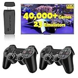 HRYYDS 2026 Retro Gaming Console Pro 4K HDMI with 40,000+ Built-in Classic Video Games - Plug & Play Game Stick for TV with 2 Wireless Controllers | 23 Emulator Support 64GB