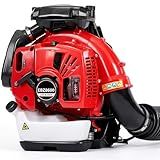 WTHW 80cc Gas Backpack Leaf Blower Heavy-Duty, High-Velocity 92.2 M/S, Engine Blower Power Tool for Professional Yard Cleanup and Heavy Leaves. (WH0608)