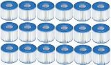 Intex 29011E PureSpa Type S1 Heavy Duty Easy Set Dacron Paper Hot Tub Spa Filter Replacement Cartridge for Various PureSpa Models, 6 Pack