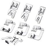 7 Pcs Rolled Hem Presser Foot, Hemming Foot Kit for Sewing Rolled Hemmer Presser Foot for Household Multifunctional Sewing Machine