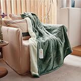 GOTCOZY Heated Blanket-Soft Plush Electric Blanket 50"X60"(Green)