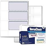 VersaCheck Secure Checks - 750 Blank Business or Personal Wallet Checks - Blue Premium - 250 Sheets Form #3001 - 3 Per Sheet