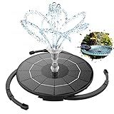 AISITIN 3.5W Solar Fountain Pump for Water Feature Outdoor DIY Solar Bird Bath Fountain with Multiple Nozzles, Solar Powered Water Fountain for Garden, Ponds, Fish Tank and Aquarium