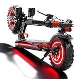 Electric Scooter Adults, 1200-1600W Motor, Up to 31/34 MPH Top Speed & 37 Miles Long Range, 48V 18/21AH Big Battery, 11" Off-Road Tire Folding E Scooter with Seat, Double Suspension & Braking Systems