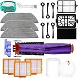 Replacement Parts Compatible with Shark Power Detect/Detect Pro RV2820AE AV2800ZE RV2820YE RV2820ZE AV2820S AV2820AE RV2800AE RV2800S Vacuum,Main Brush Filter Pre Filter Pre-Motor Foam Mop Pad