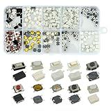 MTDELE 250Pcs 10 Value Micro Momentary Tactile Push Button Assortment Switch Kit Compatible with for TV Audio Computers Game and Others Household Appliances