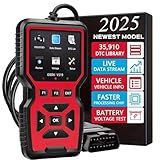 2025 New OBD2 Scanner Diagnostic Tool - Check Engine Light Code Reader with Reset, Battery Voltage Tester, Modes 6 & 8, Suitable for All OBD II Protocol Car & Truck Since 1996