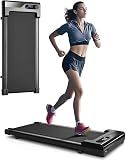 Walking Pad Treadmill for Home - Under Desk Treadmills Portable Mini Compact Walk Pads for Small Spaces Office Indoor Apartment Floor Flat Running Machine with Remote Quiet Lightweight