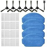 Replacement Parts for MAMNV BR151, for ZCWA BR151, for MANVINS G20, for Kilgone G20, for ONSON BR151, for MANVN BR151, for ZC WAS BR151, for iMartine BR151 Robot Vacuum,6 Side Brush,4 Mop Pad,4 Filter
