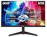 acer Nitro 27” 4K UHD 3840 x 2160 Gaming IPS Monitor | AMD FreeSync | Up to 72Hz Refresh Rate with DFR to FHD 144Hz | Up to 0.5ms | 1 x Display Port 1.4 & 2 x HDMI 2.0 Ports | VG270K L1bmiipx