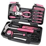 Apollo Tools 39 Piece General Household Tool Set, Pink DT9706P