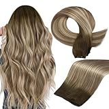 Full Shine Weft Hair Extensions Human Hair 20 Inch Hand Tied Hair Extensions Real Human Hair 60G Blonde Sew In Extensions For Women Hair Extension Wefts Human Hair