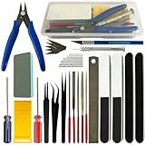 KOOMEKI 36 Pcs DIY Modeling Hobby Tool Kit, Basic Modeler Craft Set, Dollhouse & Gundam Miniature Handmade Craft Tools