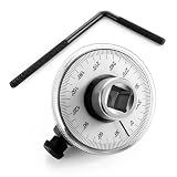 BUBUCAM 1/2 Inch Torque Wrench Angle Gauge Tool, 360° Adjustable 1/2"" Drive Torque meter Wrench Set, Professional Measure Tool, US0020