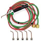 AeKeatDa Mini Gas Little Torch Soldering Welding Gun Kit With 5 Tips fit for Hoses Jewelry Repair And Construction, Hobbyists, Crafts
