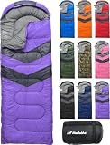 MalloMe Sleeping Bags for Adults Cold Weather & Warm - Backpacking Camping Sleeping Bag for Kids, Girls, Boys - Lightweight Camping Essentials Gear Accessories Hiking Sleep Must Haves Single & Double