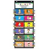 Class Jobs Pocket Chart Classroom Management Pocket Chart,Job Chart for Classroom, with 12 Cards and 32 Clothespins