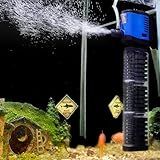 Hypool Aquarium Filter for 35-75 Gallon, 260GPH Submersible Canister Pump Filters for Cleaning Fish Turtle Tank, Cold Plunge Tub, Small Pond, Clear Wavemaker and Oxygen Supply