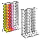 Golf Ball Holder for 60 Balls, Matte Black Metal Wire Display Rack, 2 Pack