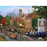 Canal Living Jigsaw Puzzle 550 Piece by Vermont Christmas Company
