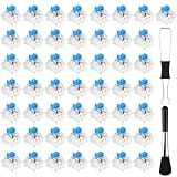 Deftomo 50 Pcs Blue Keyboard Switches, 3-Pin Clicky Tactile Mechanical Keyboard Switches, Complete DIY Replacement Kit with Switch Puller & Brush