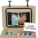 Above Sea Level Cooler Net for Dry Storage and Organization, Compatible with Yeti, Coleman, Igloo, Pelican, and Canyon Ice Chests, Removable and Washable
