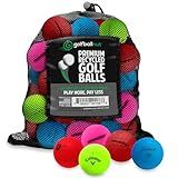 GolfBall Nut - 48 Used Golf Balls – Recycled Premium Brands Assorted Mix in Matte Colors for Practice & Play – Good Condition – Includes Mesh Bag – Budget-Friendly & Sustainable Golf Balls