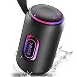 Portable Bluetooth Speaker, Bluetooth 5.4 Speaker, 30W Dual Speaker, 2.0 Channel, Deep Bass, 30H Playtime, Colorful RGB Lights, IPX7 Waterproof, TWS pairing for Outdoor/Home/Party/Travel, Gift Ideas