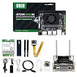 Yahboom Jetson Orin NX 16GB RAM AI 157TOPS Development Kit IMX219 CSI Camera 256GB SSD for ROS2 Programming Support Super Update (Orin NX 16GB Came Adv Kit)