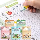 Magical Handwriting Workbooks Handwriting Practice Copybook Aid Magic Pen Reusable Copybook Grooves Template Design for Children Books Suitable for Children's Learning (5)