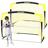 Happy Jump 7x5 FT & 5x3.6 FT Portable Soccer Goal for Youth Players Ages 6–14, Large-Frame Design Built for Long-Term Development, Easy Setup for Backyard, Park or School Training
