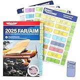 FAR AIM 2025 Instrument Rating Book Tabs – FAR/AIM Tabs for IFR Students | Color-Coded FAR AIM Flags | Flight Training Aid