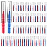 RAZOKO Interdental Brush, Flossing Head,Easy Use Tooth Cleaning Tool (1Pack(2.5mm/3mm)-88pcs)
