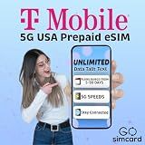 T-Mobile eSIM USA 10 Day | 5G/4G LTE Unlimited High Speed Data/Calls/Texts (US Mainland/Hawaii) Prepaid eSIM (10 Day)
