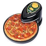 Presto 03434 Pizzaz Plus Rotating Oven - 12-Inch, Countertop Pizza Oven, Nonstick Tray, Top and Bottom Heating Elements, Easy to Clean, Green/Gold
