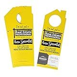 I'm Not Just a Real Estate Professional I'm Also Your Area Specialist, Call Me.. 25 Pack Business Card Door Hangers Real Estate Supply (Yellow)