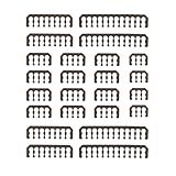 FormulaMod Cable Comb Kit for Power Cable,Sleeve Management Tools Wire Organizer Comb Includes 4x24 P+4x16P+12x8P+4x6P Computer Case Water Cooling Cable Organizer(Black)