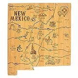 Totally Bamboo Destination New Mexico State Shaped Serving and Cutting Board, Includes Hang Tie for Wall Display