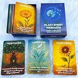 DPEHAKMK Plant Spirit Oracle Deck, Oracle Cards for Beginners, 48 Card Deck for Guidance, Healing, and Spiritual Growth, Herbal Wisdom, Nature Energy, Divination & Self-Reflection Tool