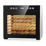 Food Dehydrator, 650W Powerful Fruit Dryer Machine with Adjustable Timer & Temperature, 8 Stainless Steel Trays, Quiet Operation, for Jerky, Fruits, Herbs, Dog Treats